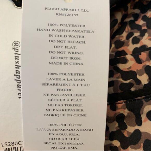 Nwt Revolve Plush Cheetah Black Brown 3pc Pajama set - Picture 6 of 7